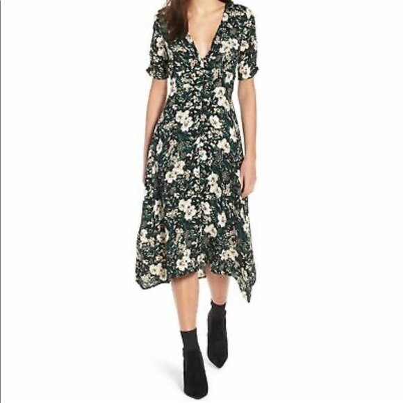 Nordstrom Dresses & Skirts - Nordstrom ASTR Flower print buttoned midi dress